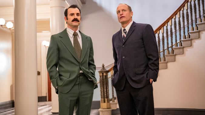 Woody Harrelson, Justin Theroux (and his mustache) are HBO’s White House Plumbers