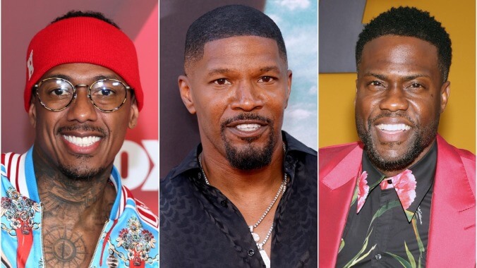 Nick Cannon and Kevin Hart offer vague updates on Jamie Foxx’s health