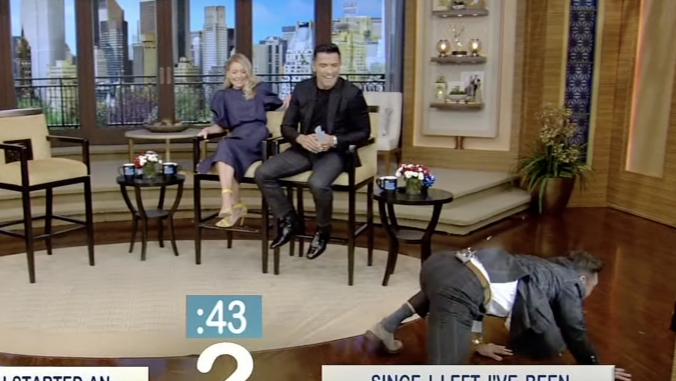 Ryan Seacrest returned to Live! and behaved in a strange way