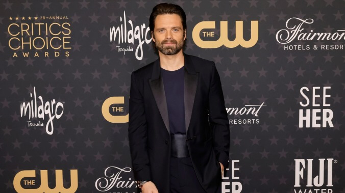 Sebastian Stan kept it short and sweet