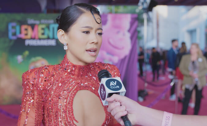 On the red carpet with the cast of Pixar's Elemental