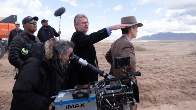 My movies are supposed to sound that way, grumbles Christopher Nolan over abrasive background noise