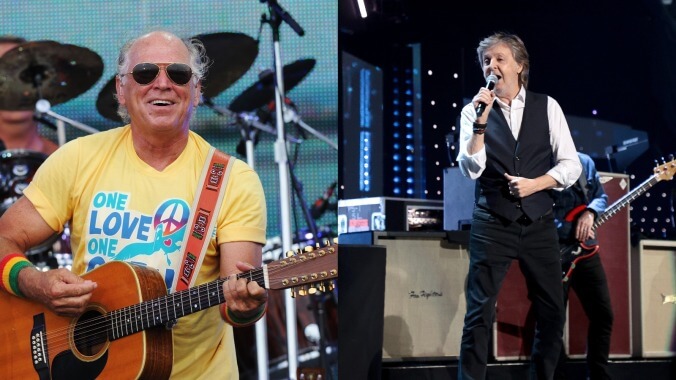 Listen to the late Jimmy Buffett rock out with Paul McCartney as 