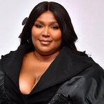 Lizzo was presented a humanitarian award by some of her backup dancers