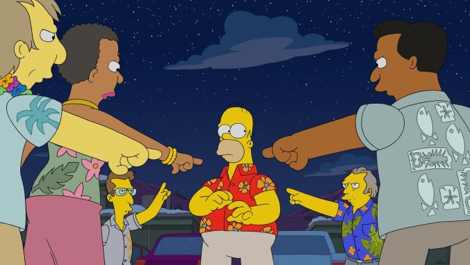 The Simpsons (kind of) responds to claims that Homer will stop choking Bart