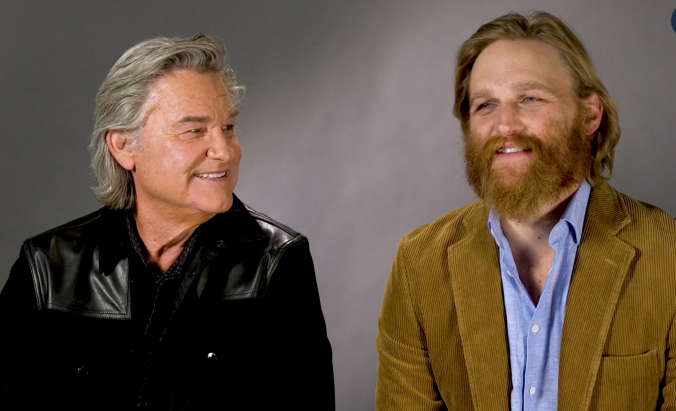 Kurt and Wyatt Russell talk Monarch: Legacy of Monsters, working together, and Christmas movies