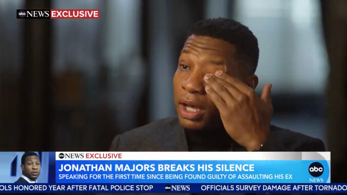 Jonathan Majors skips testifying to go straight to weepy post-verdict interviews