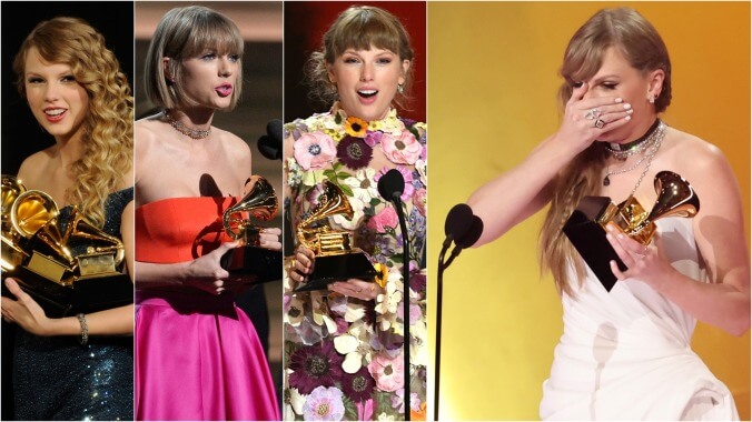Taylor Swift’s historic Grammys win revives some familiar narratives