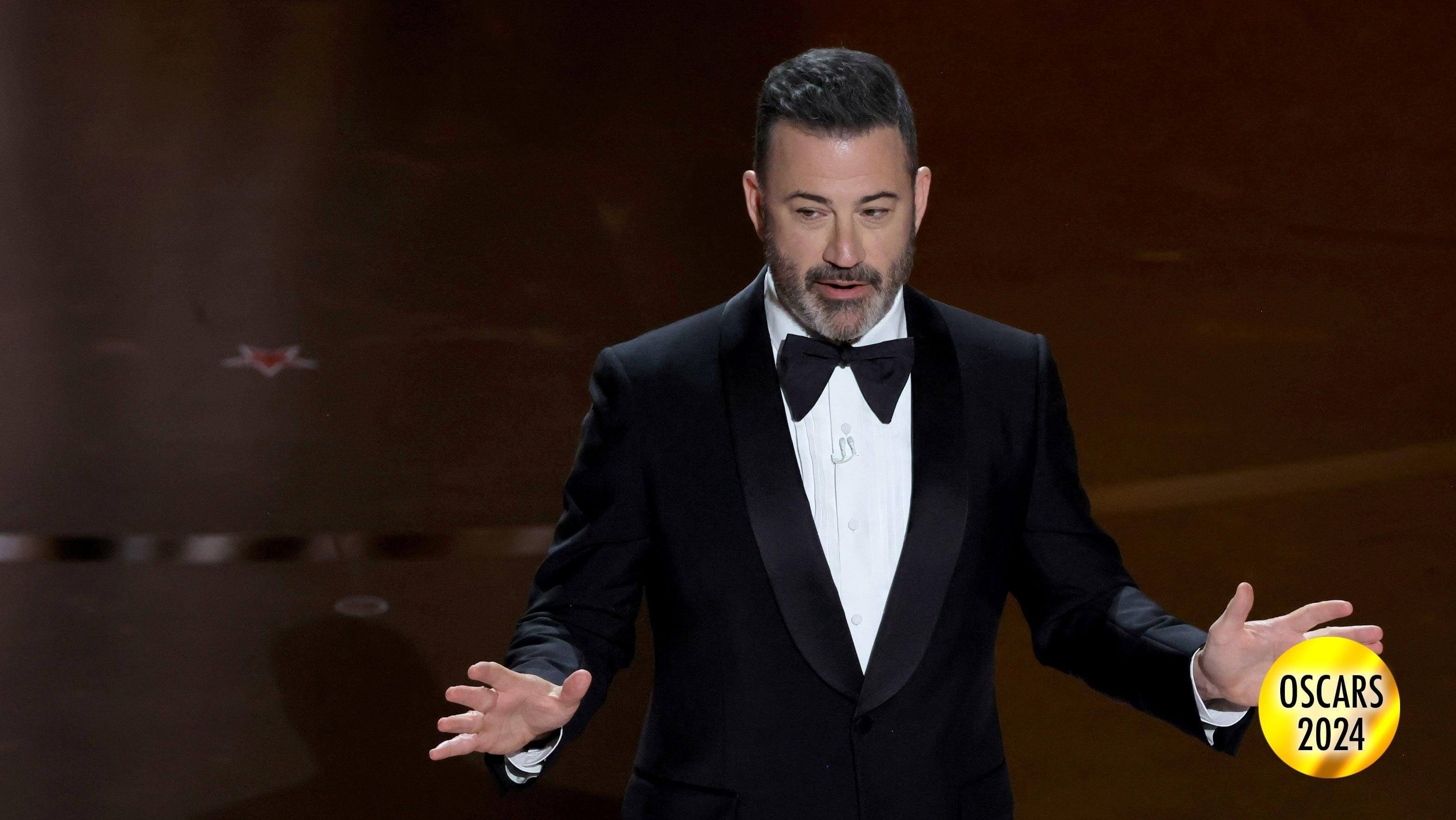 Jimmy Kimmel celebrates below-the-line workers and zings Madame Web in workmanlike Oscars intro