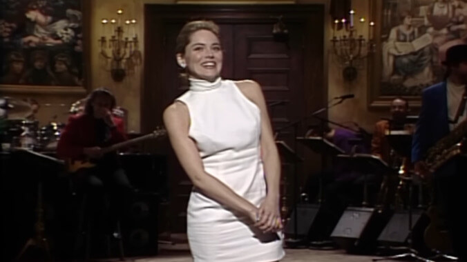 Sharon Stone says Lorne Michaels “saved her life” after protestors stormed her SNL monologue