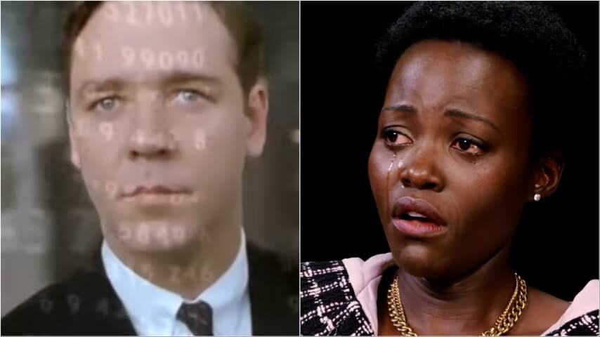 Scream Queen Lupita Nyong'o names A Beautiful Mind as the scariest movie on Hot Ones