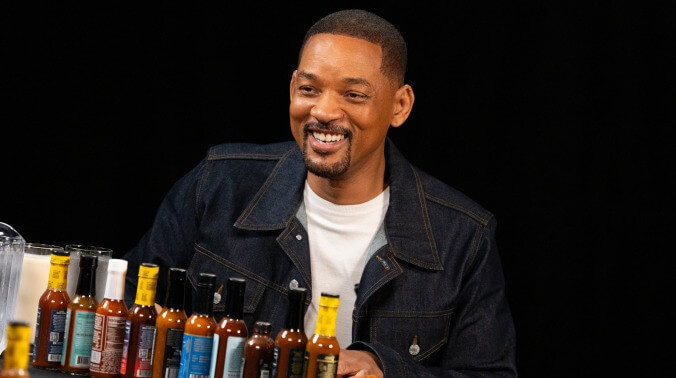 Will Smith doesn’t mention the slap, but does talk some of his greatest hits (literally) on Hot Ones