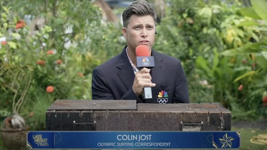 Colin Jost hosting Olympic surfing would be the funniest SNL sketch in years if it wasn't real