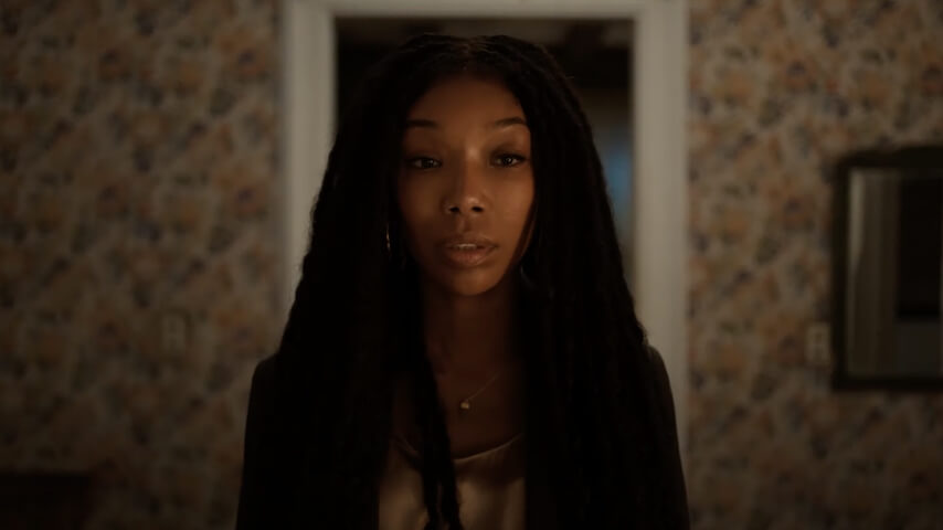 Brandy has to get out in the new trailer for “The Front Room”