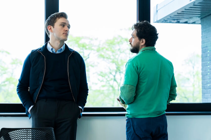 Harry Lawtey and Kit Harington in season 3, episode 2 of Industry (Photo: Simon Ridgway/HBO) 