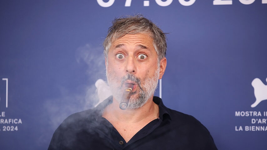 Harmony Korine's cigar-chomping Venice panel was suitably deranged