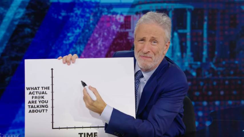 Undecided voter Jon Stewart tries to make sense of the election’s double standards