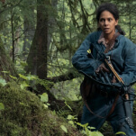 A riveting Halle Berry survives a post-apocalyptic cabin in the woods in Never Let Go