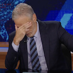 Jon Stewart struggles to break from the MAGA hypocrisy time loop