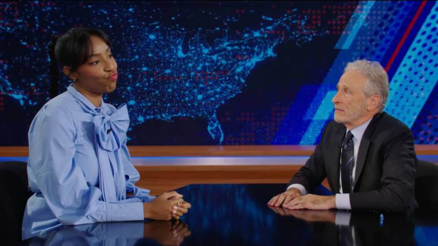 Jessica Williams returns to The Daily Show to cheer up Jon Stewart