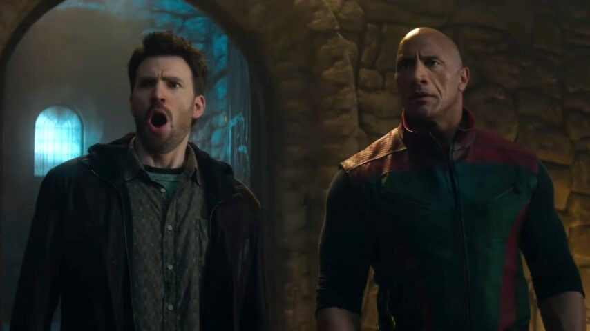 Chris Evans and The Rock slog through streaming-grade holiday cheer in Red One