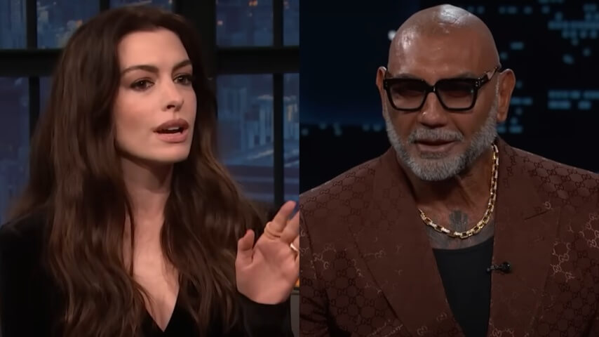 Anne Hathaway and Dave Bautista to play a pair of wedding stingers in new action comedy