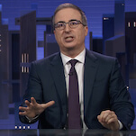 John Oliver as over talking about Elon Musk as everyone else is
