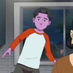 Oliver won't keep his purple trap shut in this exclusive clip from Invincible