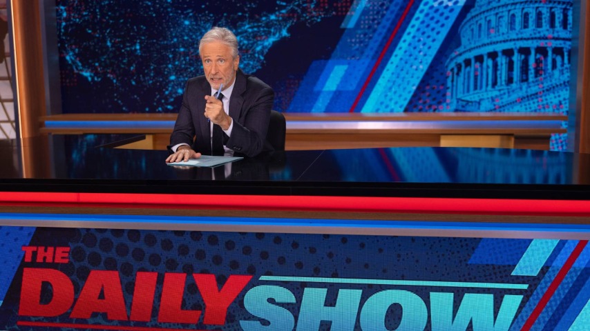 Jon Stewart and his bloody hand are done
