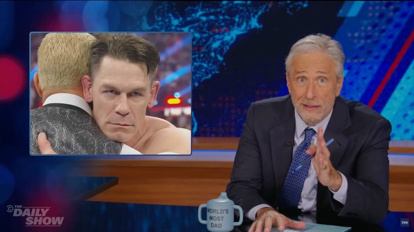Jon Stewart lets John Cena's heel turn explain Trump-Zelenskyy feud