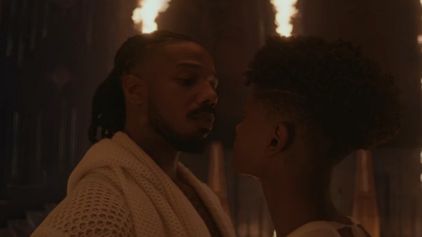 Michael B. Jordan and Letitia Wright in Black Panther: Wakanda Forever