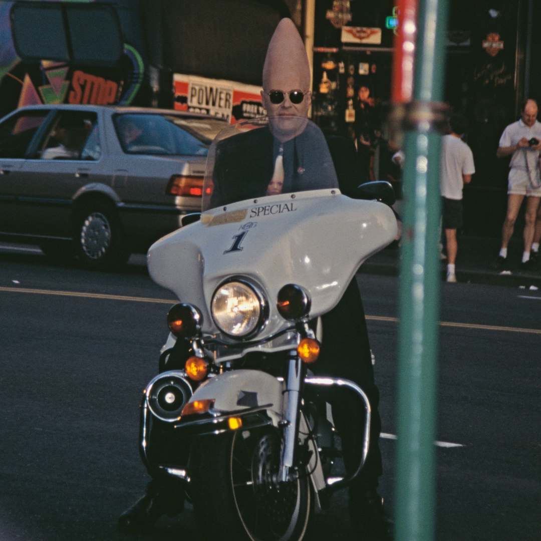 Maintain low tones and high bids: Dan Aykroyd's latex, decal-free Conehead is for sale