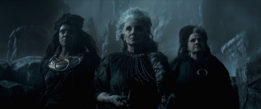 The Sandman. (L to R) Dinita Gohil as The Maiden, Souad Faress as Crone, Nina Wadia as The Mother in episode 205 of The Sandman. Cr. Courtesy Of Netflix © 2025 (the sandman season two teaser)