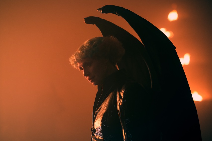 The Sandman. Gwendoline Christie as Lucifer Morningstar in episode 201 of The Sandman. Cr. Ed Miller/Netflix © 2025
