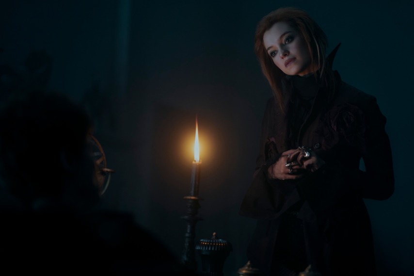 The Sandman. Esme Creed-Miles as Delirium in episode 209 of The Sandman. Cr. Ed Miller/Netflix © 2025 (the sandman season two teaser)