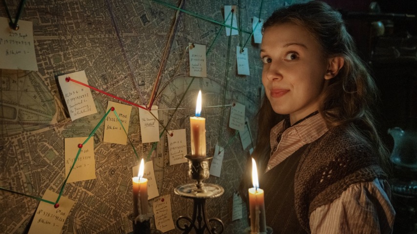 millie bobby brown in enola holmes 2 (enola holmes 3 in production)