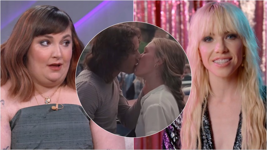 screenshots: lena dunham on kelly clarkson show; 10 things i hate about you kiss; carly rae jepsen for NYLON