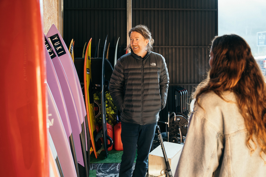 Chris Smith during the filming of 100 Foot Wave season three (Photo: Hannah Duerr/HBO) 