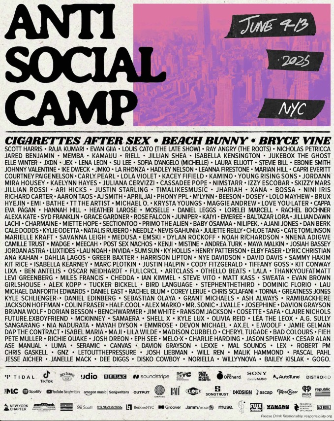 Anti Social Camp lineup