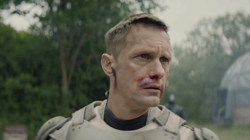 God bless Alexander Skarsgård for being willing to look this dumb in Murderbot