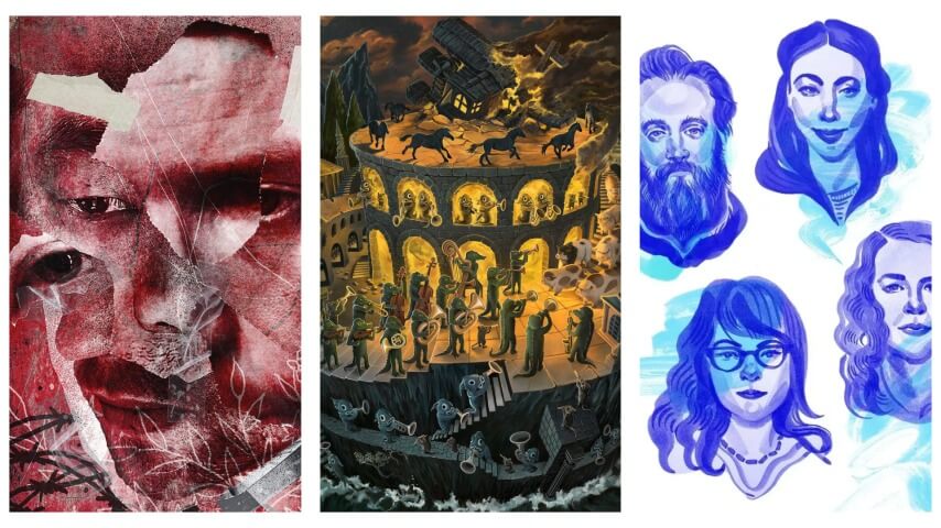 Images from left: La Dispute, No One Was Driving The Car (Epitaph); King Gizzard And The Lizard Wizard, Phantom Island (p(doom) records); Iron & Wine, "Robin's Egg" (Sub Pop)