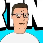 Welp, they've made us think about Hank Hill playing Fortnite