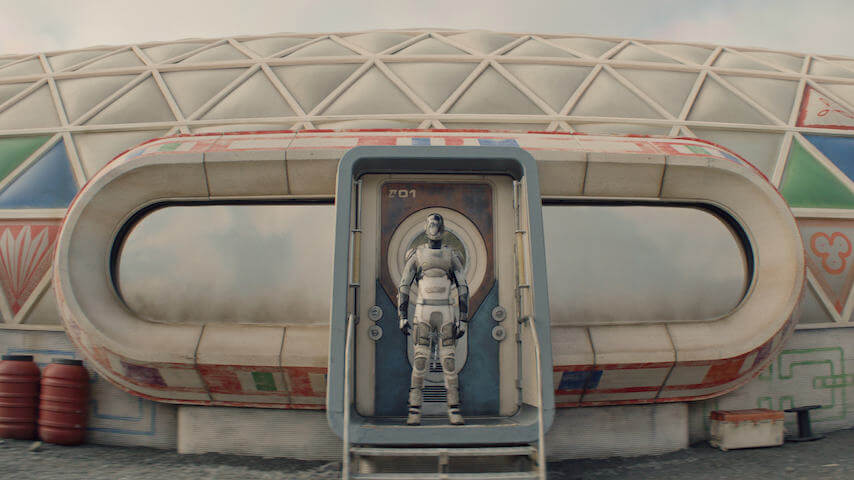 Murderbot shoves Alexander Skarsgård back into the machine