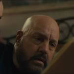 Kevin James shaves his head and picks up a pistol in Guns Up trailer