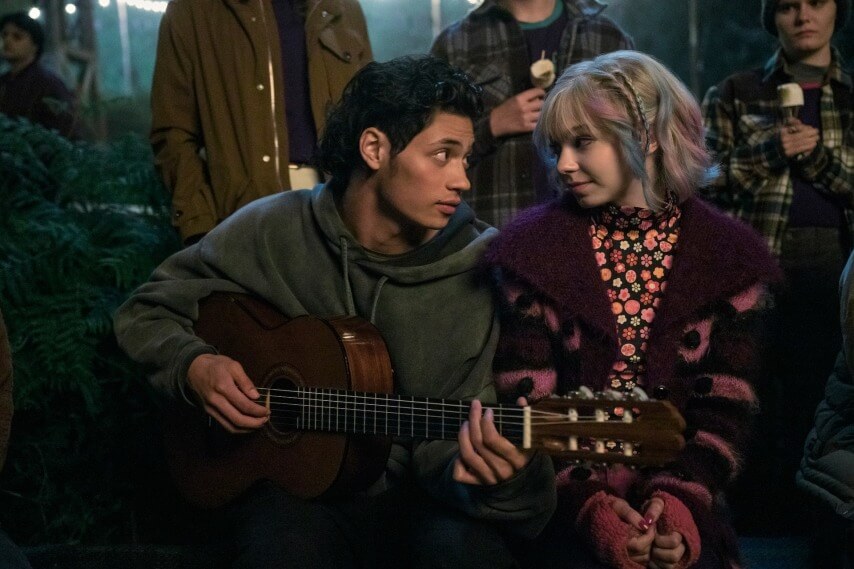 (L to R) Noah B. Taylor as Bruno, Emma Myers as Enid Sinclair in episode 203 of Wednesday. Cr. Helen Sloan/Netflix
