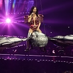 Katy Perry almost suffered death-by-giant-mechanical-butterfly last night