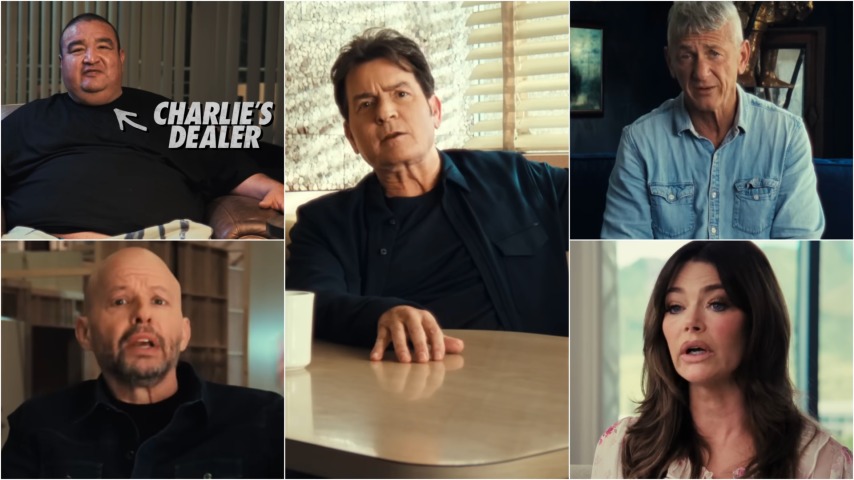 Everyone from Charlie Sheen's ex-drug dealer to his ex-wife is in the trailer for new Netflix doc