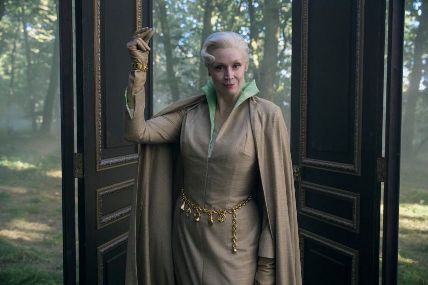 Wednesday. Gwendoline Christie as Principal Weems in episode 205 of Wednesday. Cr. Bernard Walsh/Netflix © 2025