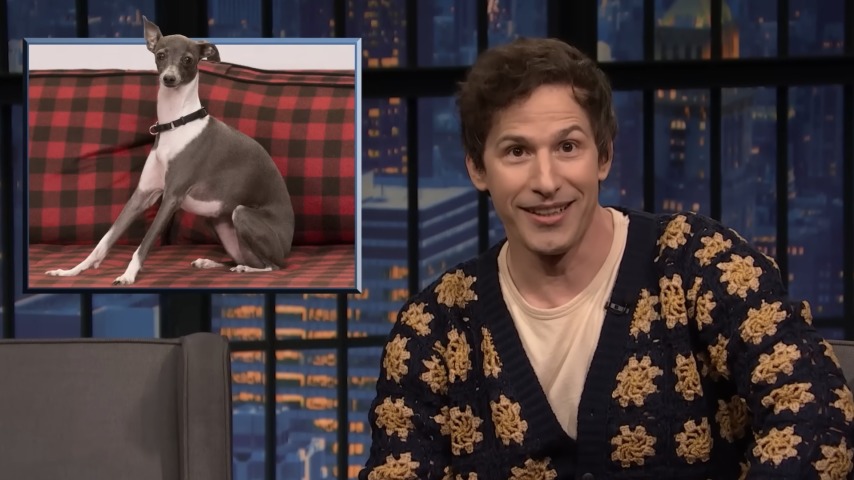 Andy Samberg breaks silence on death of his nemesis Frisbee, Seth Meyers' dog