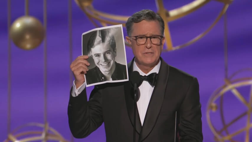 Stephen Colbert tries to get his staff hired at the Emmys